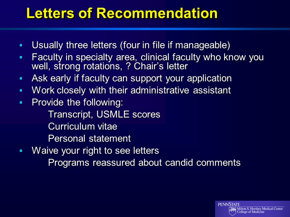 penn state medical school letter of recommendation penn state medical school letter of recommendation