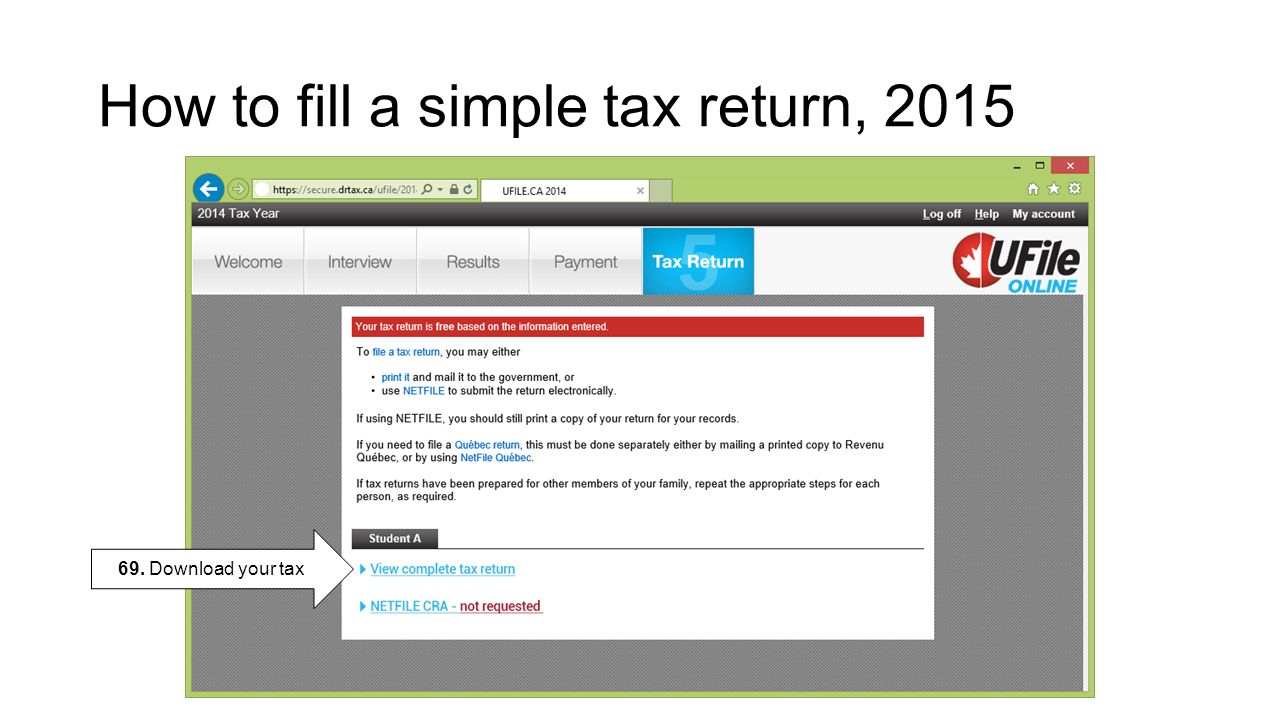 How to fill a simple tax return, Download your tax
