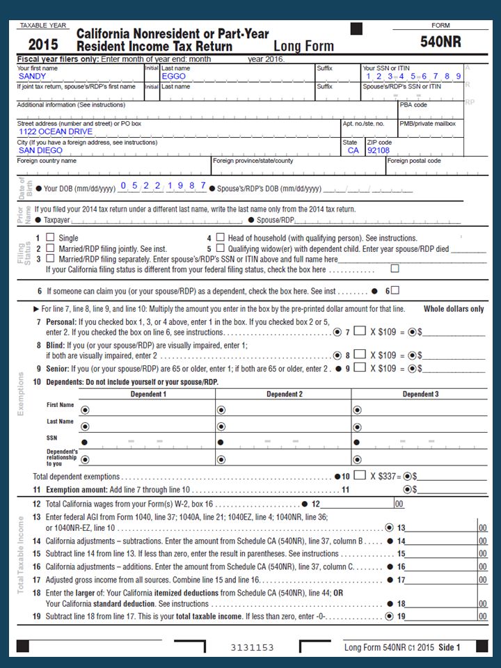 Nonresident Part-Year Resident Step by Step Example. - ppt download