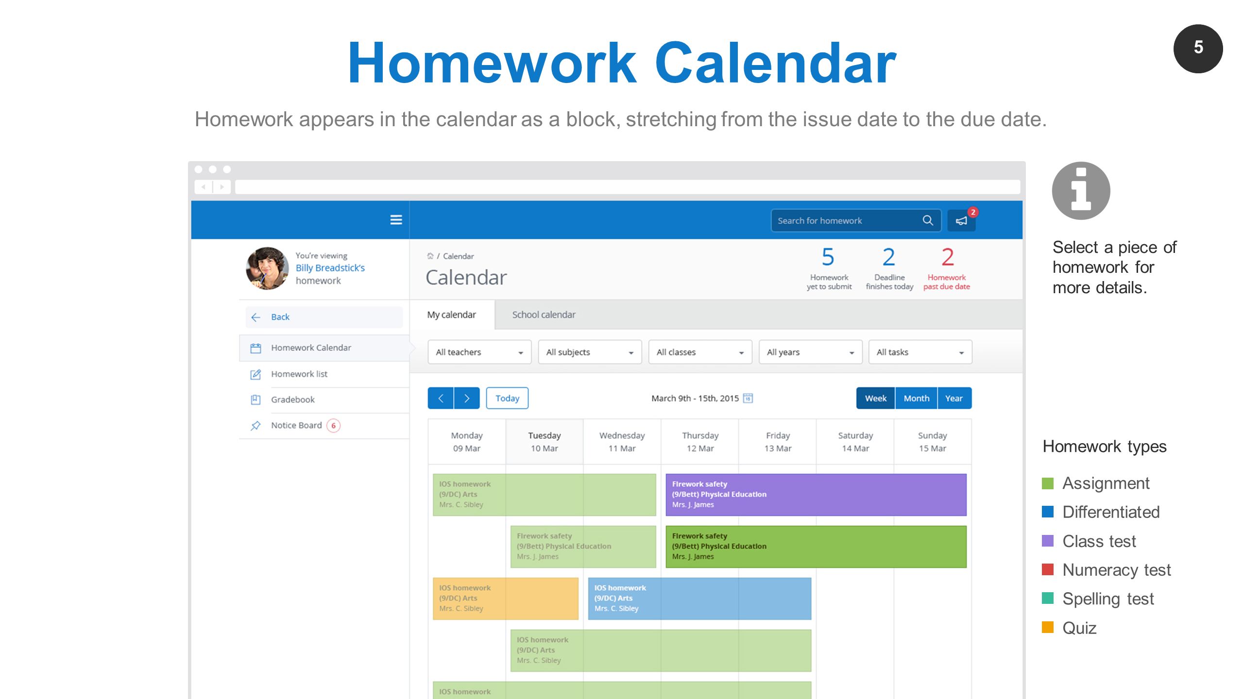 Homework online for teachers