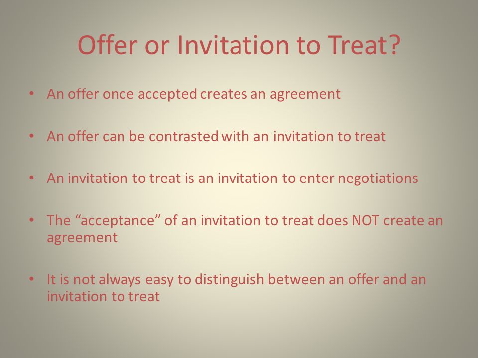invitation to treat definition