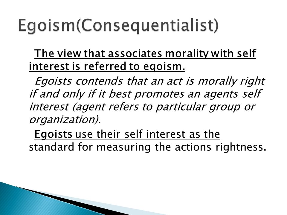 utilitarianism egoism