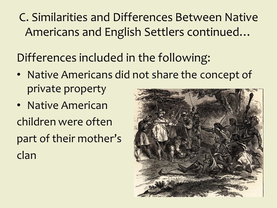 differences between native americans and europeans