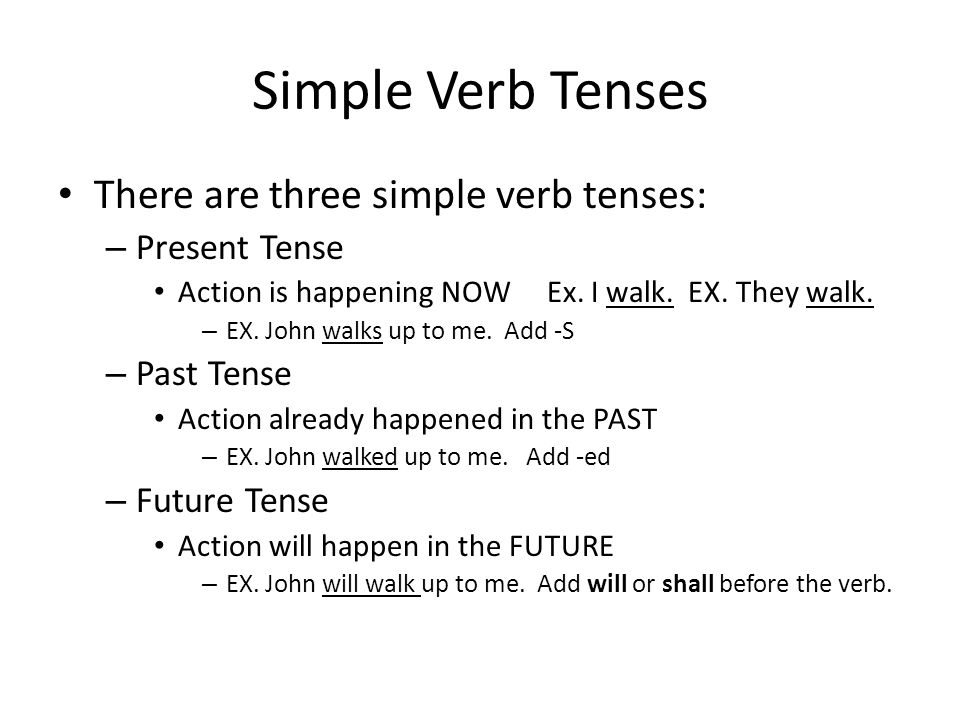 Simple Verb Tenses