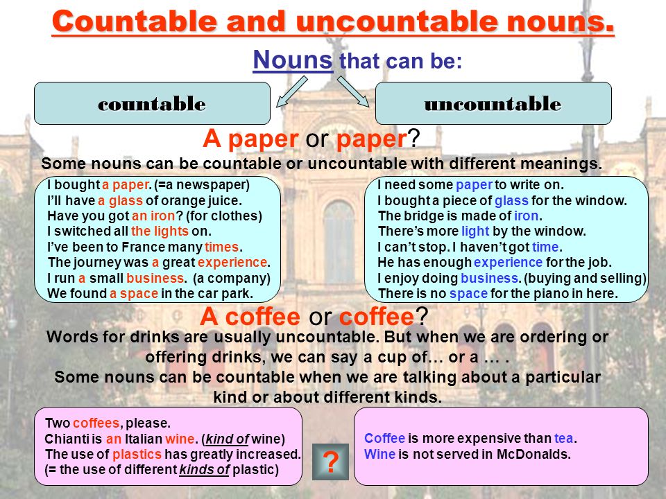 Countable and uncountable презентация