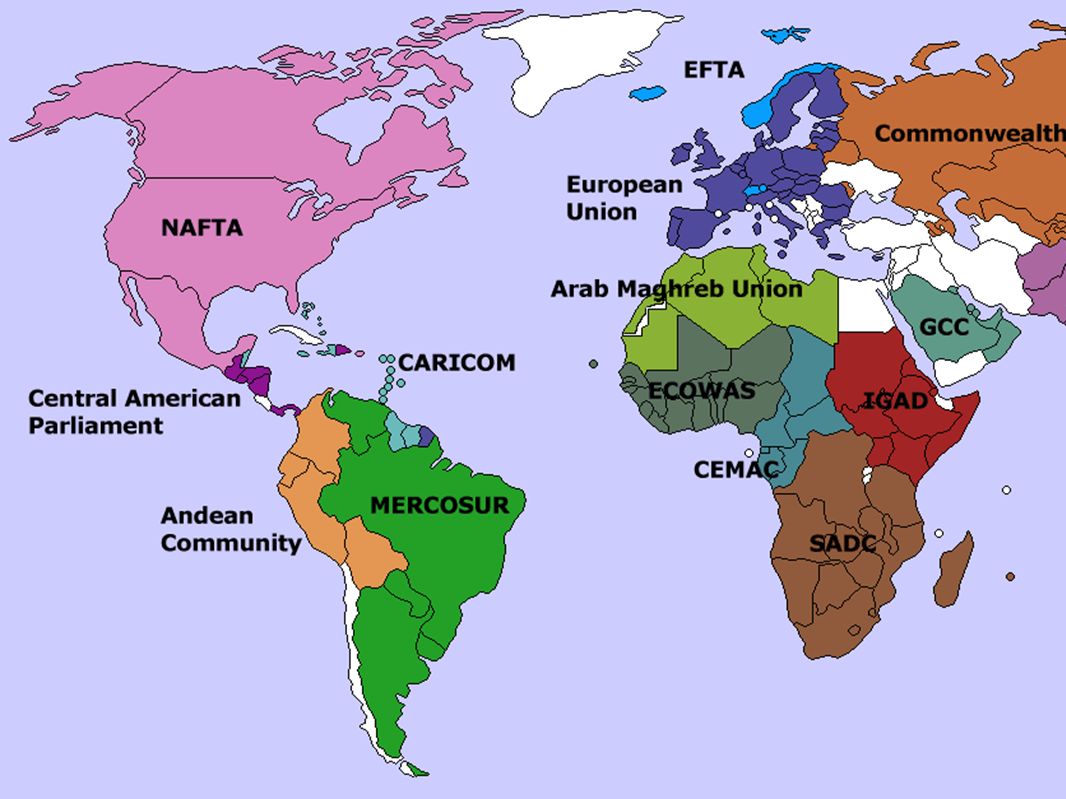 These regions countries. Все Союзы стран. Интеграционные Союзы на карте. Экономические группировки стран карта. Крупные интеграционные центры.