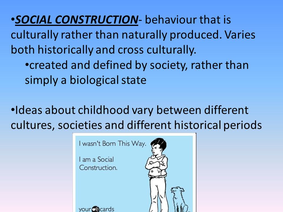 social construction of childhood definition