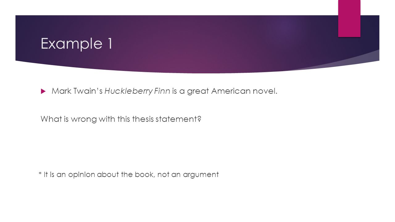 thesis statement about huckleberry finn