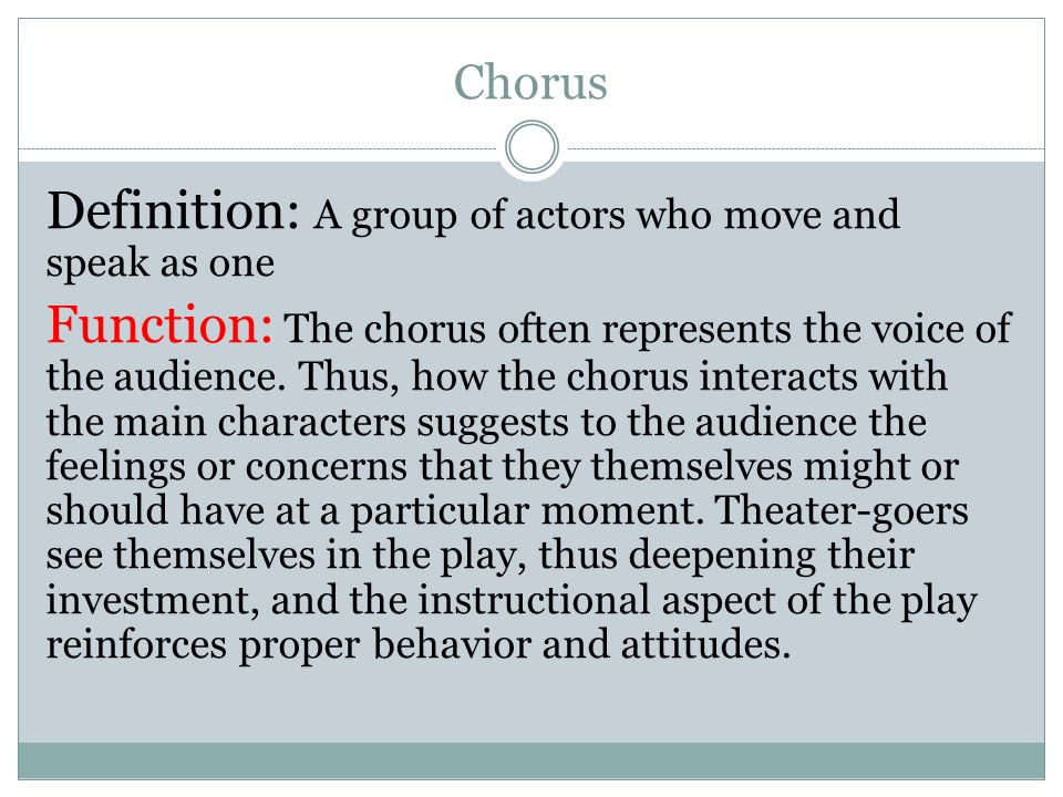 what is chorus in drama