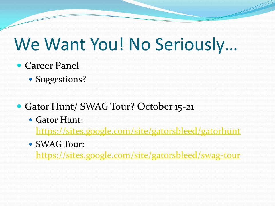 We Want You. No Seriously… Career Panel Suggestions.
