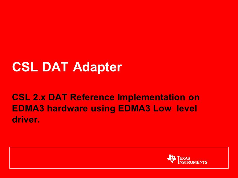 edma3 low level