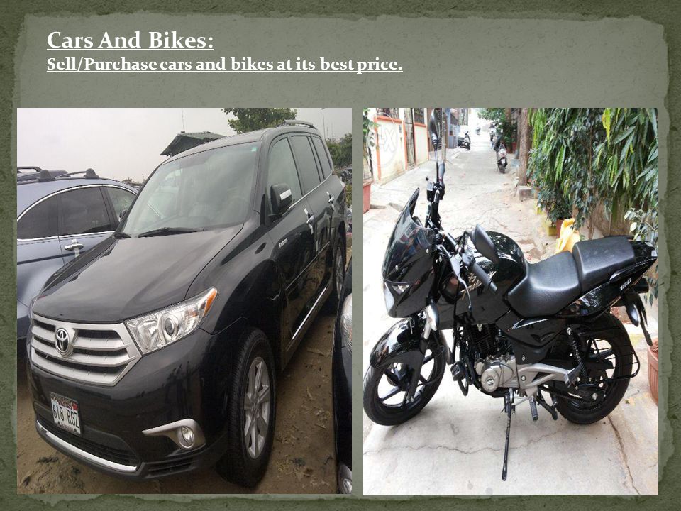 Cars And Bikes: Sell/Purchase cars and bikes at its best price.