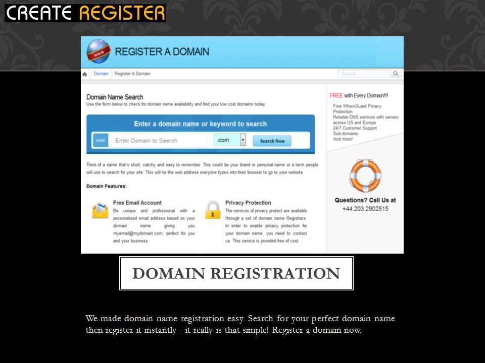 We made domain name registration easy.