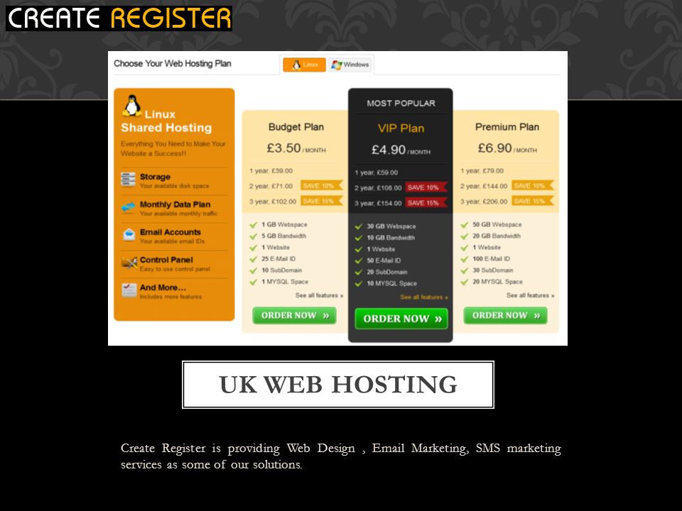 Create Register is providing Web Design,  Marketing, SMS marketing services as some of our solutions.