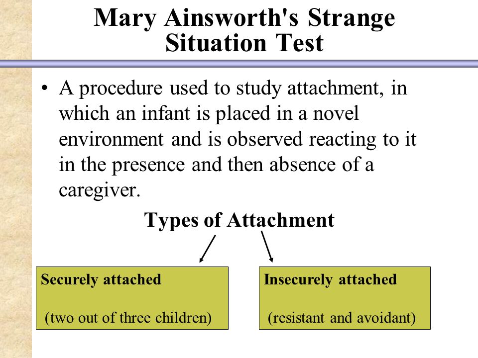 mary ainsworth strange situation study