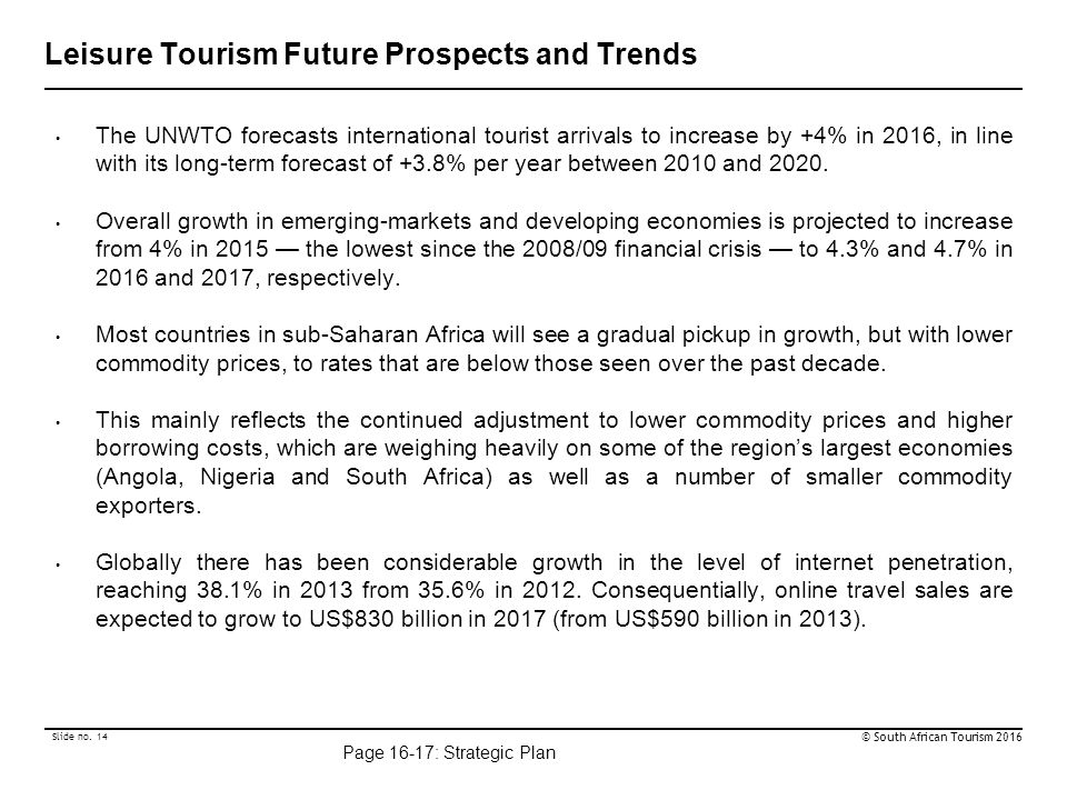 south african tourism strategic plan