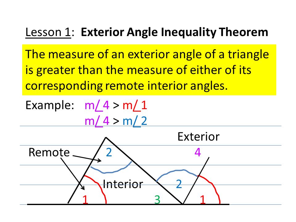 Date 7 3 B Notes Exterior Angle Inequality Lesson