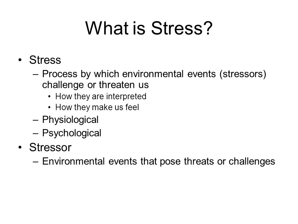 1 what is stress