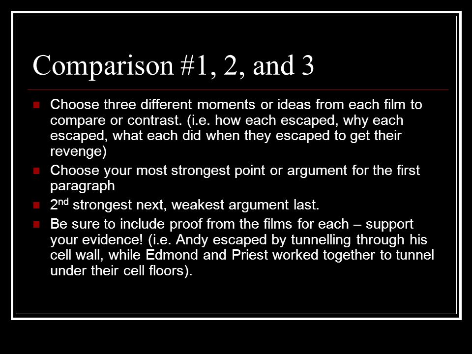 Count Of Monte Cristo Versus Shawshank Redemption Ecm Comparison Comparison Help Writing A Book also Business Plan Writers Gold Coast Importance Of English Essay