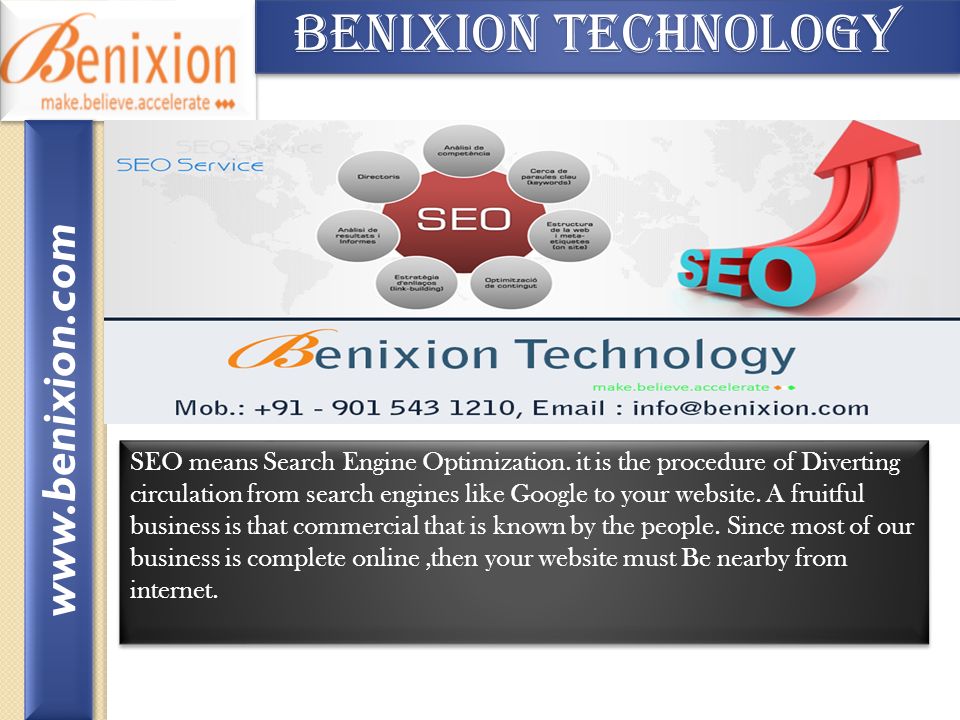Benixion Technology Benixion Technology SEO means Search Engine Optimization.
