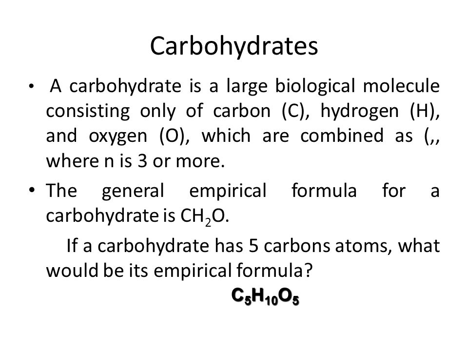 basic carbohydrate chemical structure