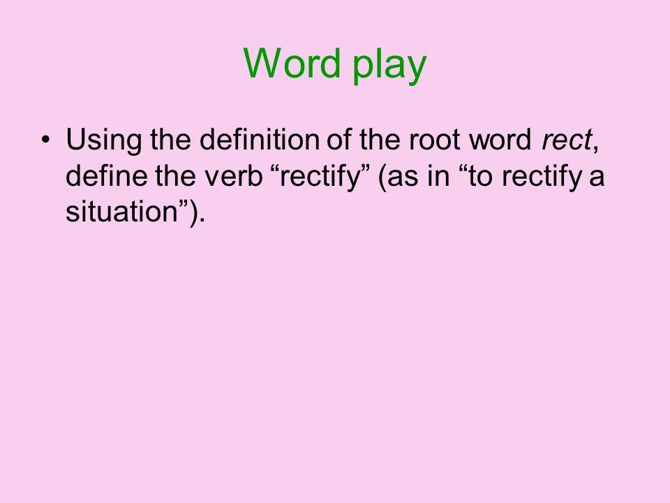 define rectify