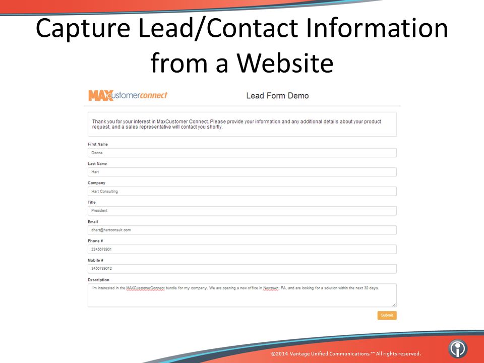 Capture Lead/Contact Information from a Website