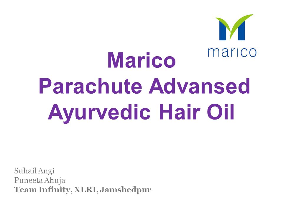 Suhail Angi Puneeta Ahuja Team Infinity, XLRI, Jamshedpur Marico Parachute Advansed Ayurvedic Hair Oil