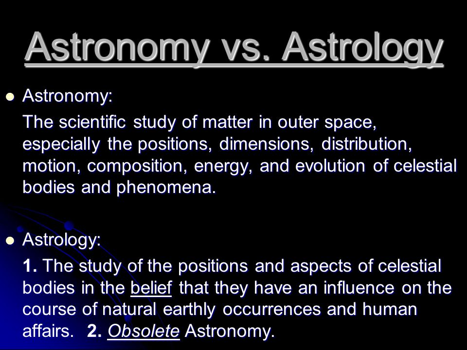 astronomy vs astrology definition