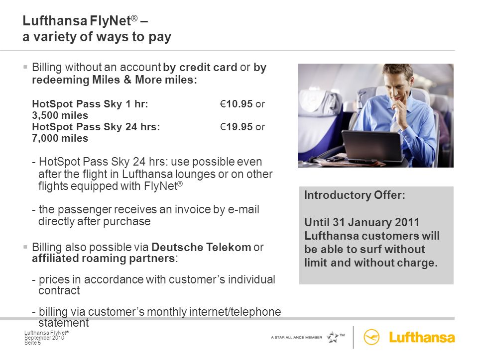 Limitless communication on long-haul flights Lufthansa FlyNet ® - ppt  download