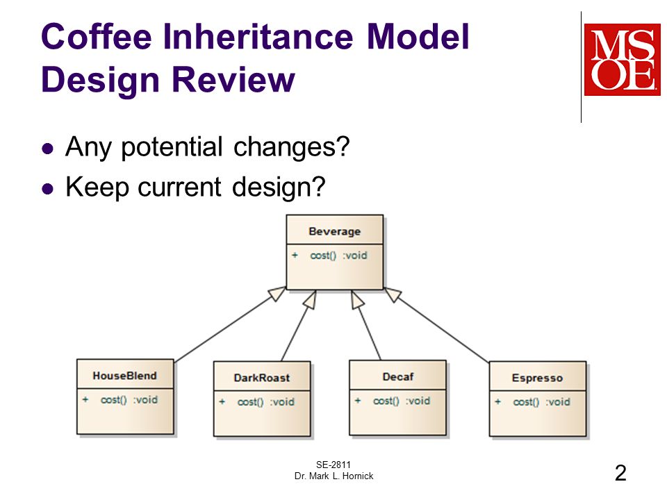 Week 5 Class 3 Decorators Lab Questions Example Starbuzz