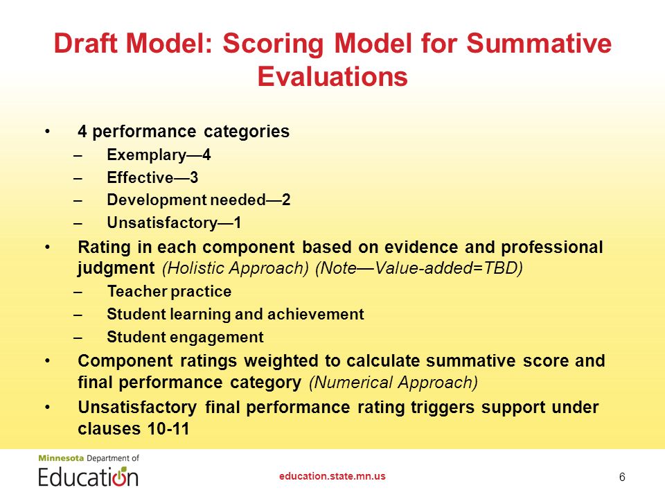 Teacher Growth And Evaluation Model Teacher Evaluation Work Group Model ...