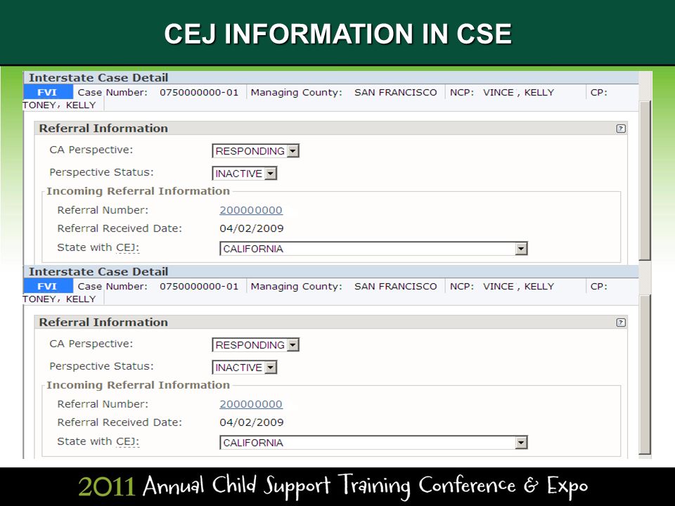 CEJ INFORMATION IN CSE