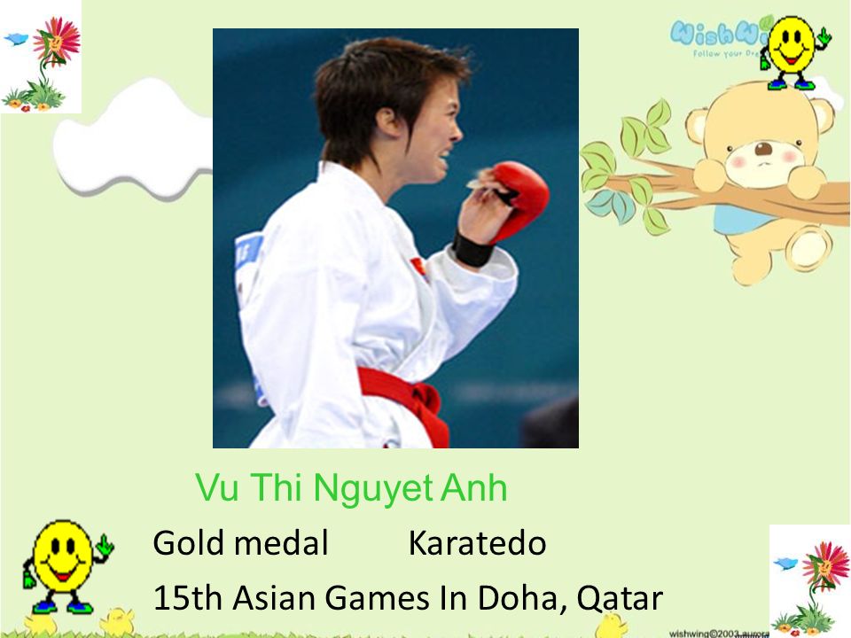 Vu Thi Nguyet Anh Gold medalKaratedo 15th Asian Games In Doha, Qatar