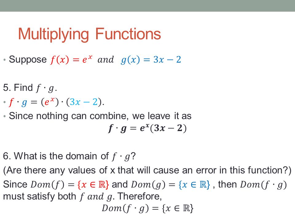 Multiplying Functions