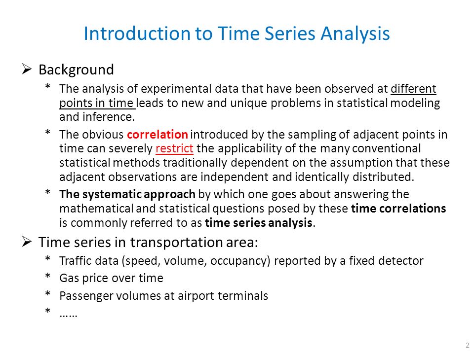 sammensnøret Forud type mærkning Lecture 8 – Time Series Analysis: Part I - Basics Dr. Qing He University at  Buffalo ppt download