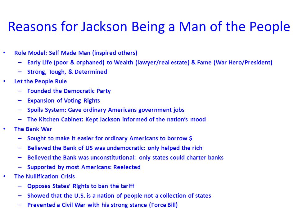 was andrew jackson a good president