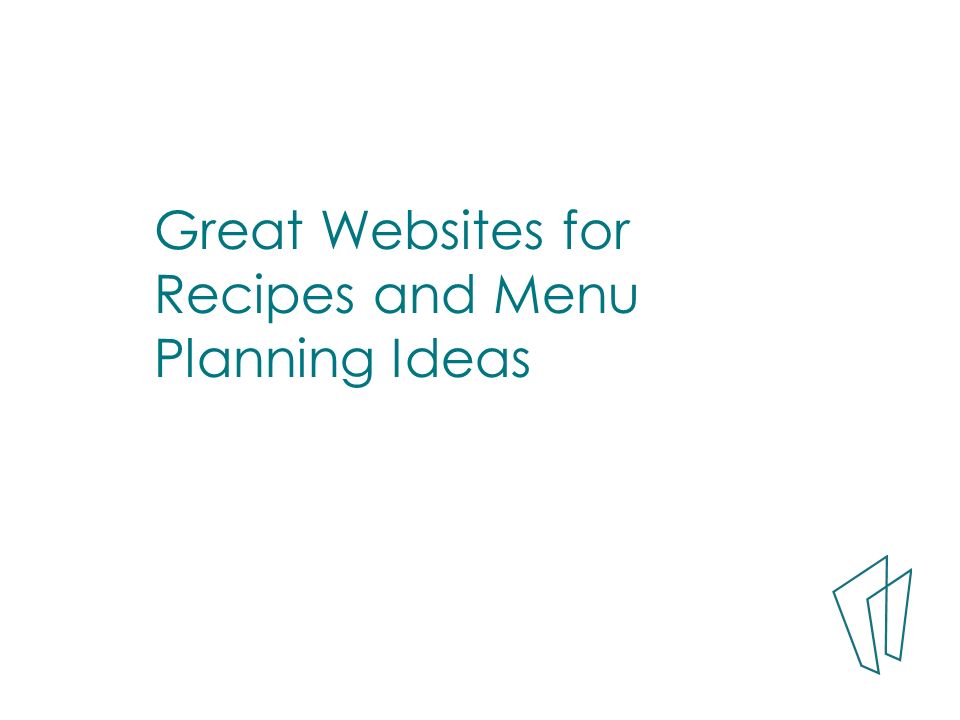 Great Websites for Recipes and Menu Planning Ideas