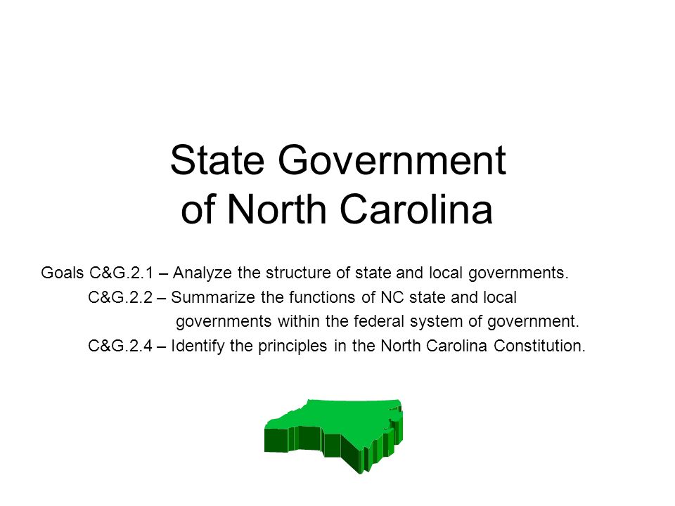North Carolina State Government Organizational Chart