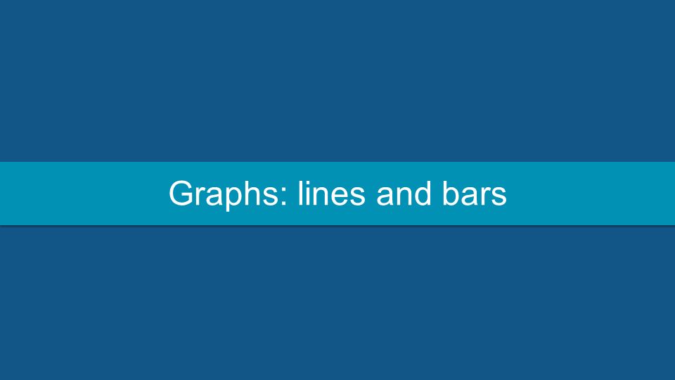 Graphs: lines and bars