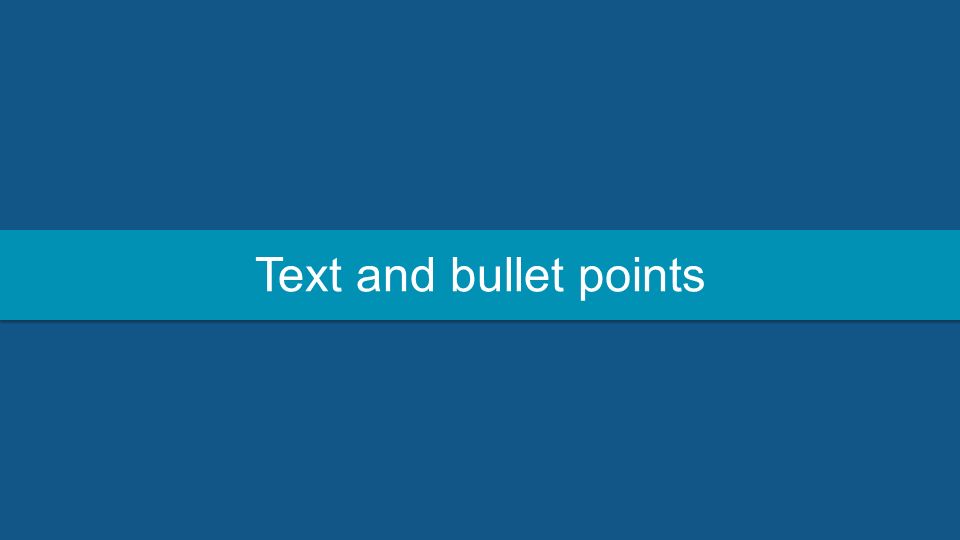 Text and bullet points