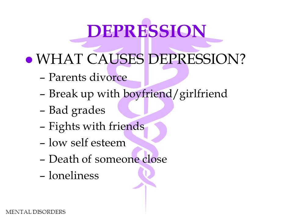 depression causing breakup