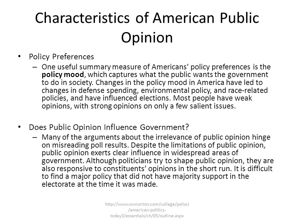 Public Opinion And The Media American Politics Today – Third, Essentials Edition William T ...