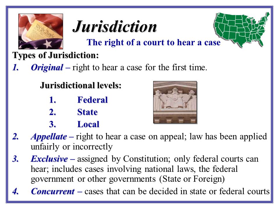 types of jurisdiction