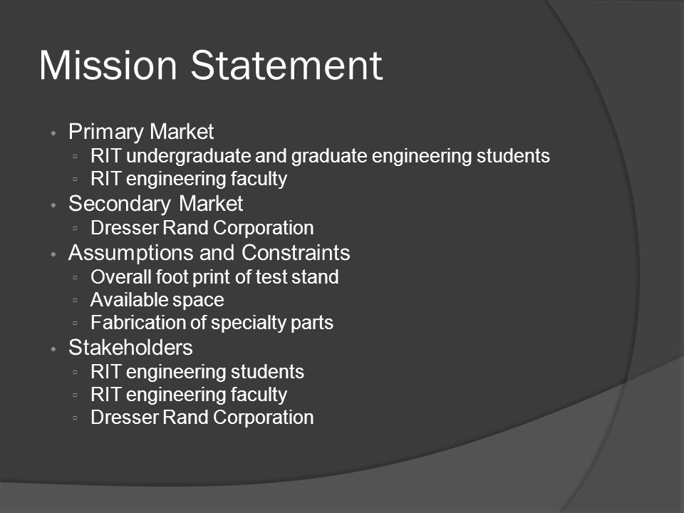 Allen Luccitti Me Mission Statement Product Description Test