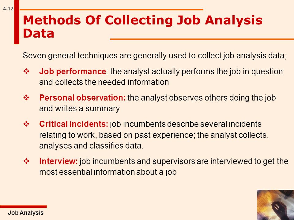 job analysis example