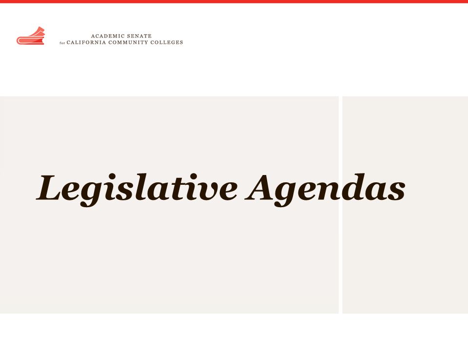 Legislative Agendas