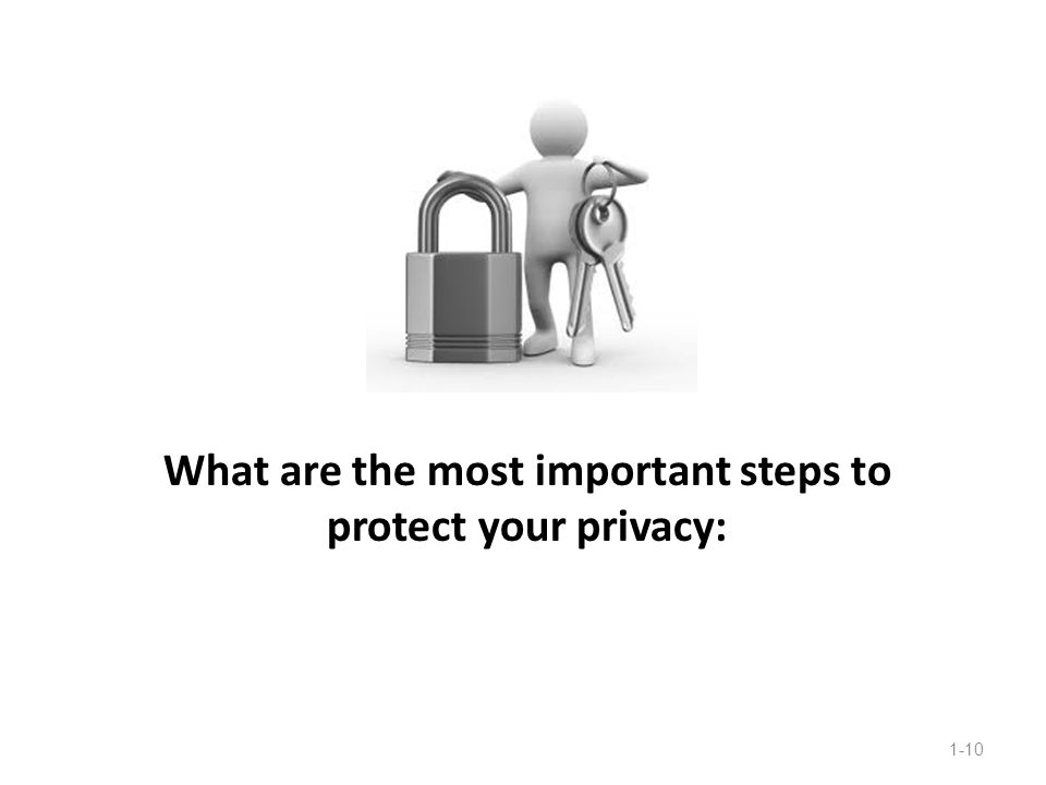 What are the most important steps to protect your privacy: 1-10