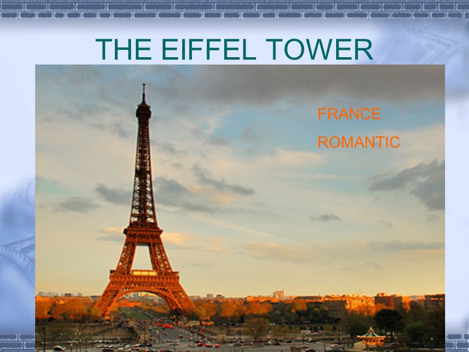THE EIFFEL TOWER FRANCE ROMANTIC