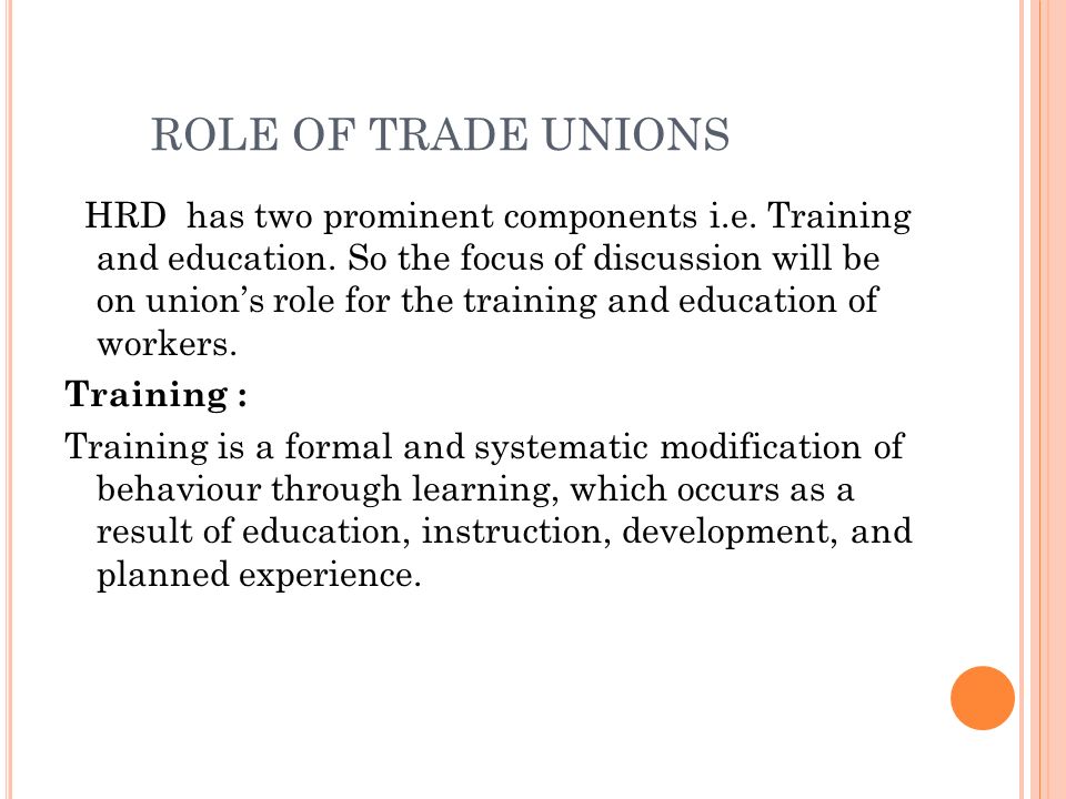 role of trade union in collective bargaining role of trade unions in occupational health and safety